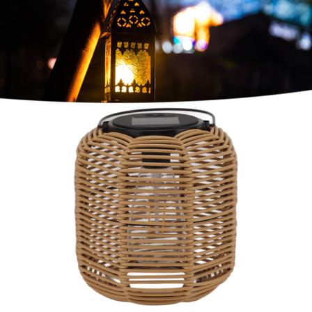 Solar Lanterne Utendørs hengende Solar Lights Vanntett Dekorativ Rotting Lanterne for Bord Patio Hage Veranda Veranda Tungsten
