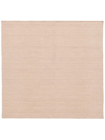 Wool Rug Plain (Single Colored) Handloom Flat Light Pink Square Large