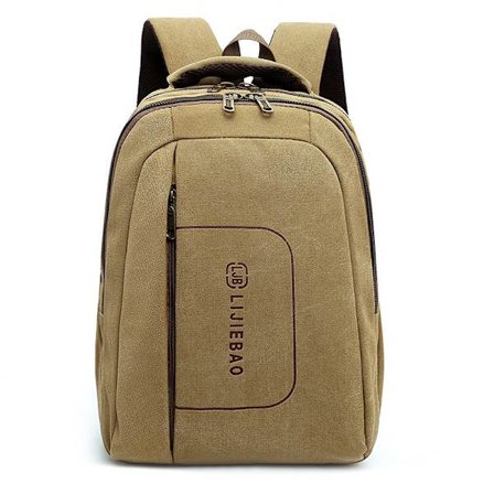 Herre stor kapasitet lerret enkel business skulderbag - Khaki