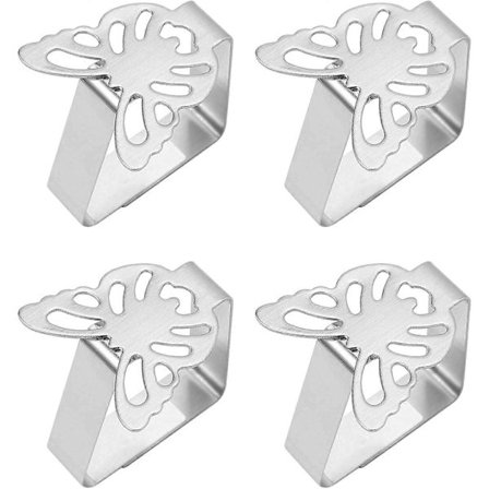 Pöytäliinapidikkeet ulkokäyttöön, 5 cm, 4 kpl. Ruostumattomasta teräksestä valmistetut pöytäliinapidikkeet, liukumattomat pöytäpidikkeet, säädettävä 