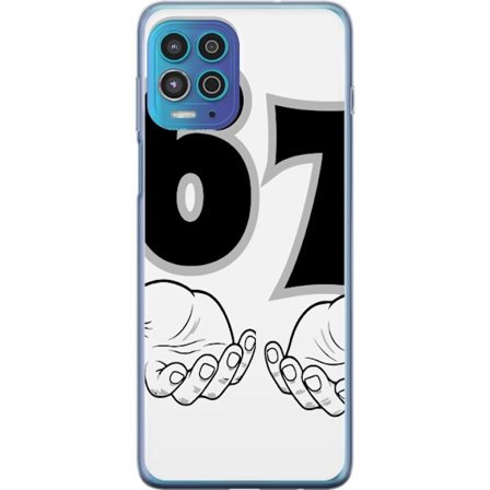 Kompatibelt Mobildeksel til Motorola Moto G100 67 meme hender grafisk svart-hvite seks sju hender illustrasjon trendy moderne estetikk