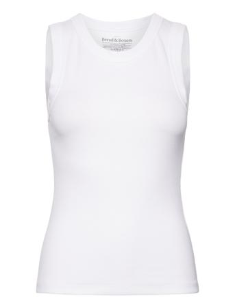 Tank Crew-Neck T-shirts & Tops Sleeveless Hvit Bread & Boxers*Betinget Tilbud
