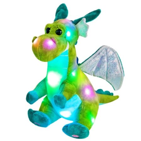 26 cm LED Lys Musikal Dinosaur med vinger Plysj Leker for jenter Past puter søt dukke