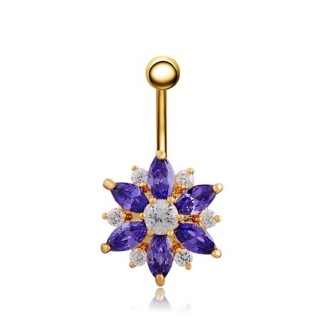 Guldpläterade Navelpiercing Piercing smycken