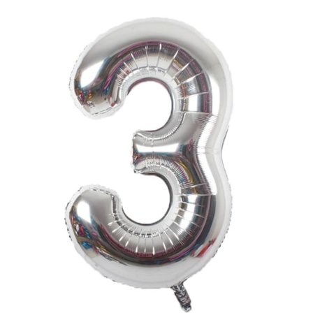 Realmax 3 Folieballong One Size Silver