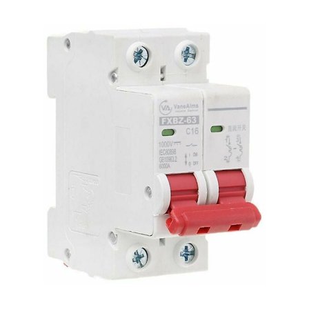 2p Dc 1000v Mini Solar Circuit Breaker 10a/16a/32a/50a/63a Dc Photovoltaic Mcb - 16A