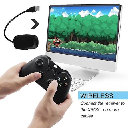 Svart 2.4GHz Trådlös Spelkontroll för Xbox One PC