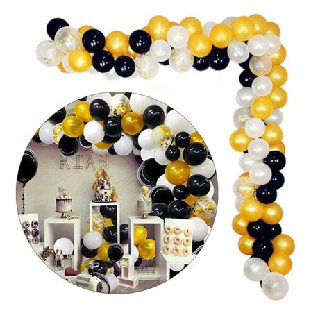 Ballon Bow Black Gold - Komplet Balloon Girlang 5m