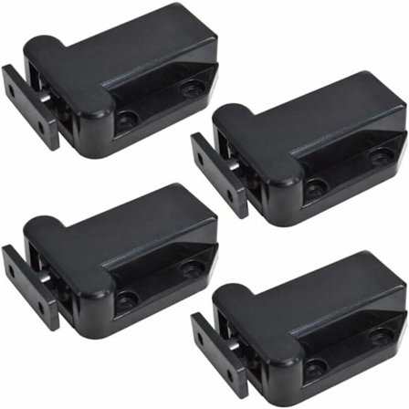 4 stk. skabslåge lukkere til skabe skabslåse garderobesnapper lås til møbelskab (sort) KLB