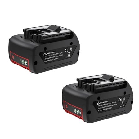 Bosch 18V batteri, 60Ah kapacitet, uppladdningsbart Li-ion, 2 batteri
