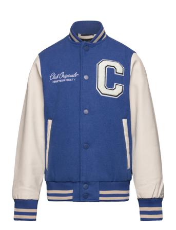 Jorcollege Wool Blend Bomber Jacket Jnr Jack & J S Blue