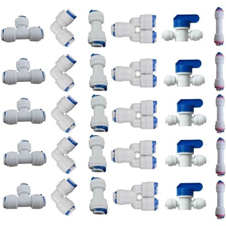 1/4" OD Snabbkoppling Push-In Koppling Vattenrörspackning för R