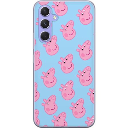 Yhteensopiva Puhelinkuori Samsung Galaxy A54 Peppa Pig vauva hahmo pastelliväreillä, söpö piirretty lasten kuvitus pehmeällä minimalistisella tyylillä
