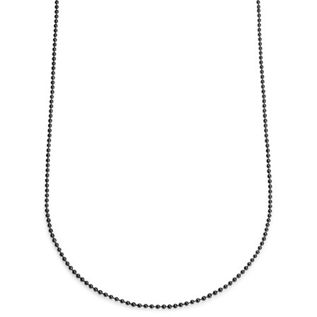 Essentials | 2.5 mm Gunmetal Black Ball Chain Necklace for Men - Chain necklaces