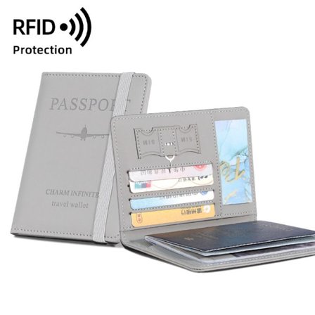RFID Passport Cove Passport Protector GRÅ