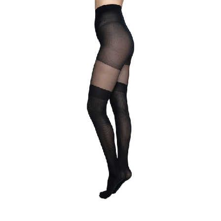 Swedish Stockings Dagmar over-knee tights Strumpbyxor Dam Svart L