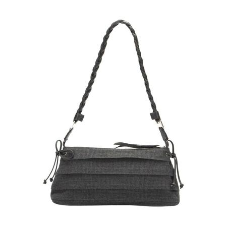 Salvatore Ferragamo Pre-owned salvatore ferragamo Canvas Frill Shoulder Taske black Sort, Dame Vintage Tasker, Størrelse: ONE Size