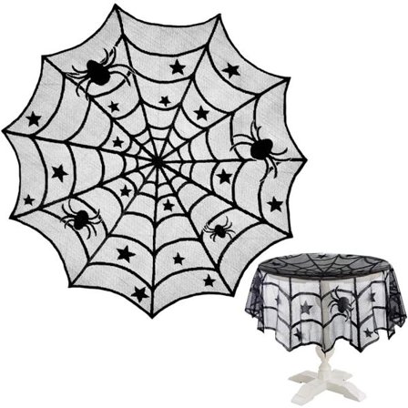 Duk - 102 cm - Halloween duk - bordløper - rund duk