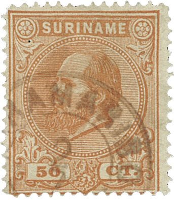 Suriname 1873-1889 - NVPH 13 - Stemplet