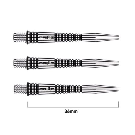 Triad RX Aluminium Schäfte | Winmau Schwarz / Kurz