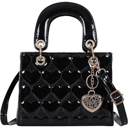 Naisten lompakot ja käsilaukut Kiiltävä Patentti Naisten PU-nahka Muodikkaat Yläkahvaiset Satchel Olka- ja Ristiriimu-tote-laukut