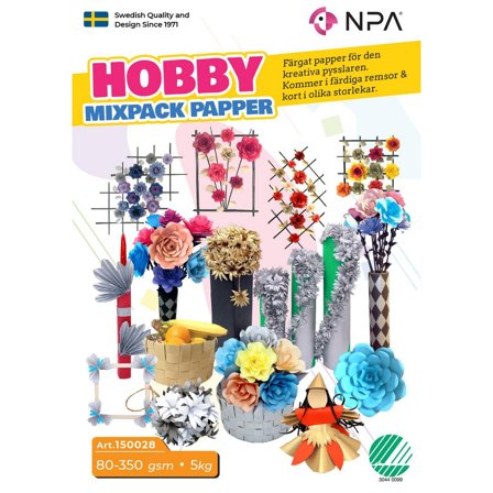 Hobby papper mix 80-350gr 5kg - Lyreco - Skola och förskola - Hobbypapper - Kartong