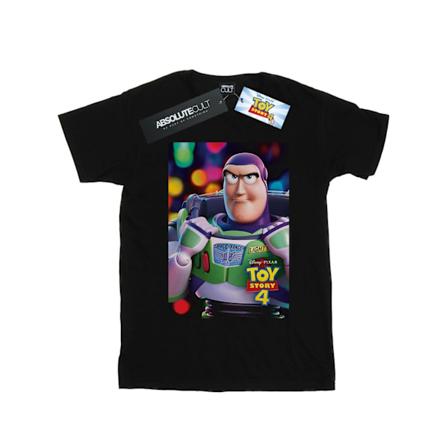 Disney Girls Toy Story 4 Buzz Lightyear Poster Bomull T-shirt 7 Black 7-8 Years