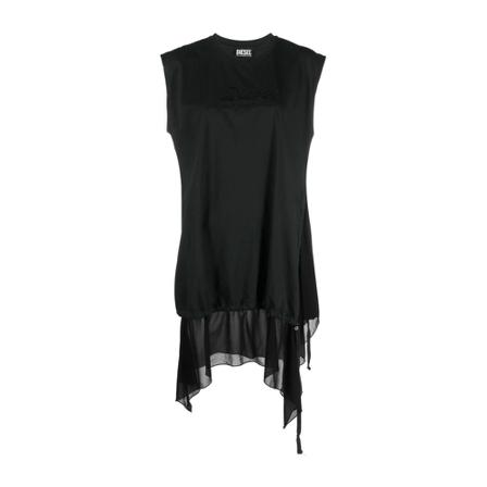 Diesel, Short Dresses Zwart, Dames, Maat:M