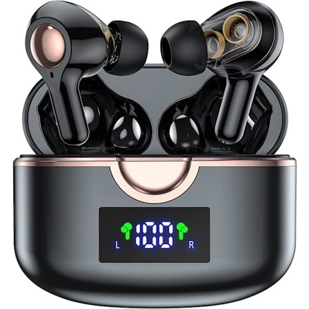 Bluetooth Høretelefoner 4 Dynamiske Drivere Trådløse Ørepropper 40 timer