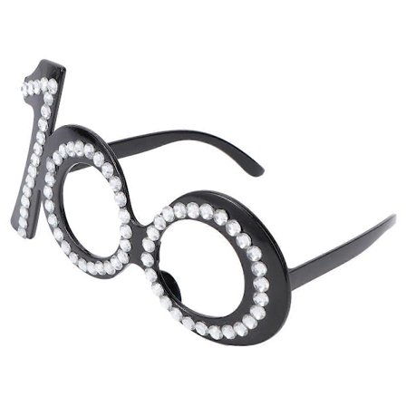 Højkvalitets 1 stk. digitale briller dekorationsfest briller tilbehør fotorekvisitter fødselsdagsfest dekor 18.00X11.00X3.50CM 100