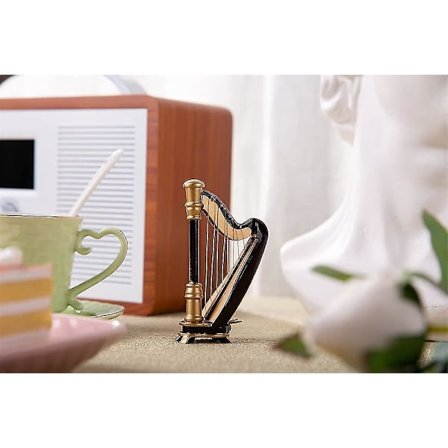 Mini Harpa Modell Med Presentförpackning Mini Musikprydnad Prydnadspresent