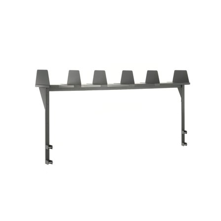 Aufsatzregal CARGO mit 6 Teilern, 2000 x 300 mm, grau