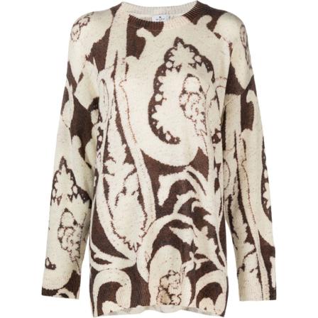 Etro - Stickade Tröjor & Koftor - Beige - Dam - Storlek: S, Dam, Storlek: S