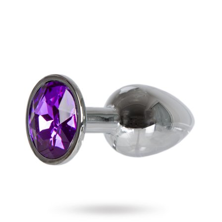 Sustainable Pleasure: METAL PLUG SMALL - SILVER/PURPLE