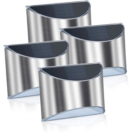 Solcellelamper til udendørs brug, LED-væglamper solcelledrevne, 4-pak -FA6-
