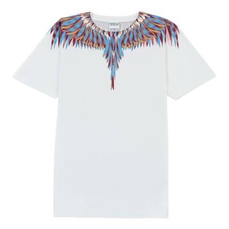 Marcelo Burlon, Wings Print T-Shirt Wit, Heren, Maat:S