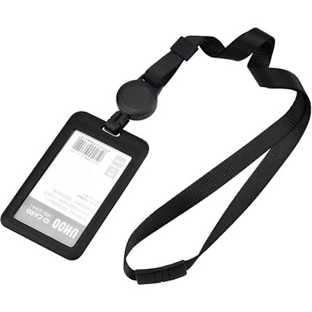 Tilbaketrekkende Badeskilt Holder Svart Badeskilt Holder Kort Halsbånd Kort Holder