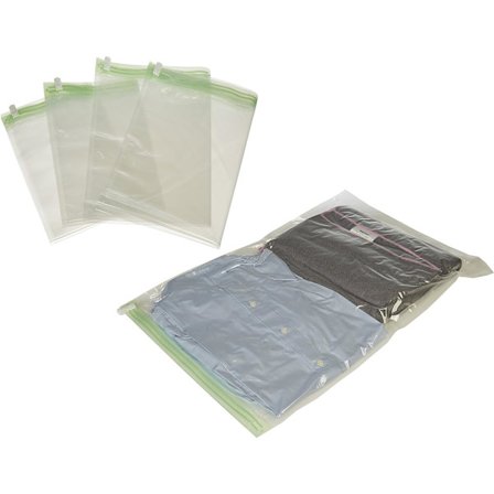 Basics 8-pakkaus rullautuvia kompressiopusseja matkustamiseen, ilman imua