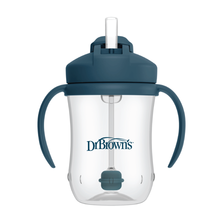Dr. Brown's Baby`s First Straw Cup, Blå, 270 ml