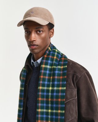 GANT - Kordfløyelscaps med shield-logo til herre warm khaki