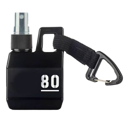 80ml Mist Sprayer Sports Sprayflaske Mini Utendørs Pumpflaske Camping Bærbar Sprayerbeholder med Henger for Reise Svart