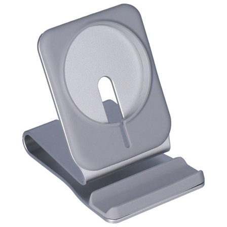 Magnetisk Trådlös Laddare Ställ Aluminiumlegering Telefonladdningsstation för iPhone 12 MagSafe