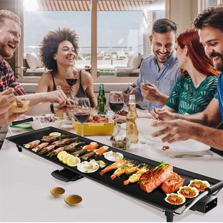 Sisäkäyttöön tarkoitettu sähkögrilli 1800 W – musta, 90 cm