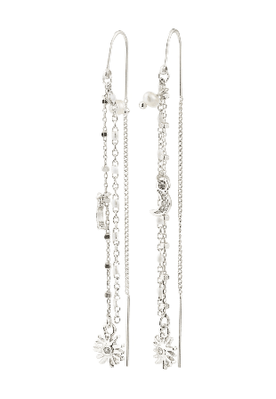 Pilgrim MYLAN chain earrings silver-plated Smycken & klockor Dam Silver ONESIZE