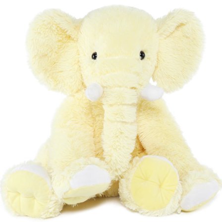 Gul Elefant Bamse til Piger, Kawaii Bamse Plys Elefant Plysdyr Blødt Legetøj, Sød (45cm)