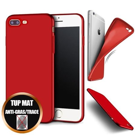 Coque - Silikon - iPhone 8 Plus - Stötresistent - Ultra Slim - Röd