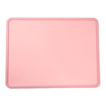 IG Silikonmåtte til kæledyrsfoder med hævede kanter for at forhindre spild pink