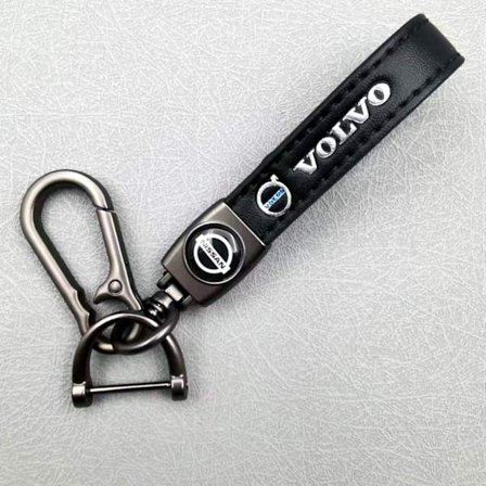 Henkilökohtainen metallinen auton avaimenperä logolla - Nahkainen avaimenperä riipuksella miehille Volvo Volvo