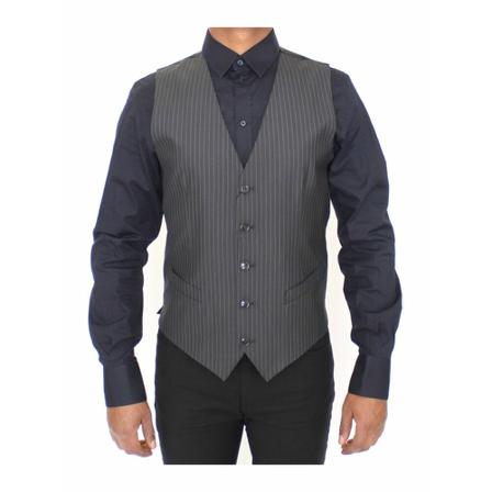 Dolce & Gabbana Striped Vest , Grijs , Heren , Maat: S