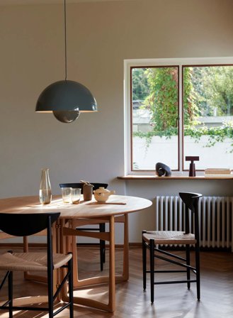 Flowerpot VP2 taklampe Ø50 - stone blue